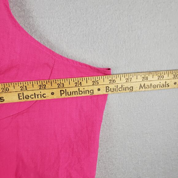 Shein‎ Curve Size 4XL Tie Front Babydoll Crop Top Hot Pink Lace Trim Festival - Picture 7 of 10